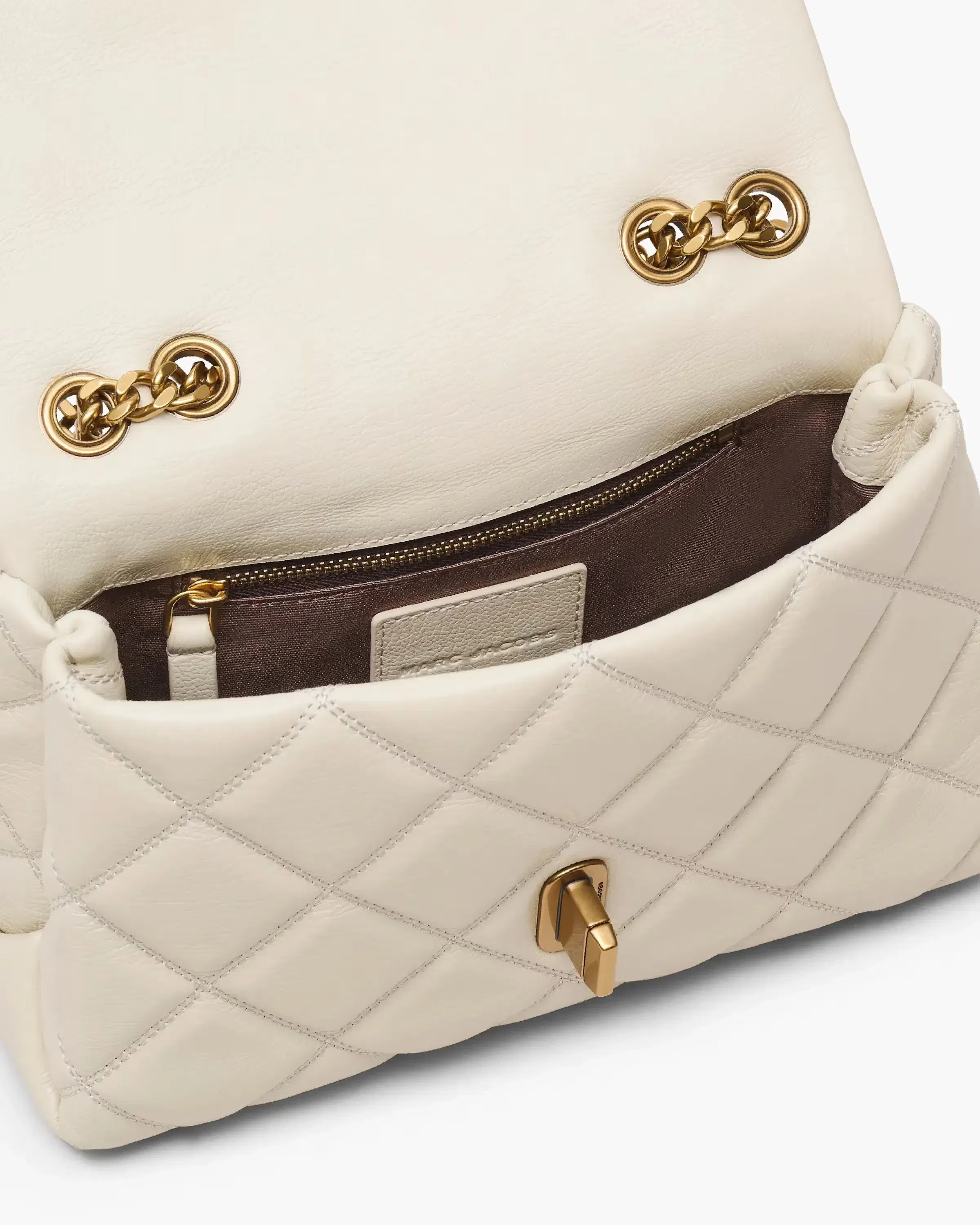 Marc Jacobs The Quilted Slim Dual Convertible Shoulder Bag Cloud White