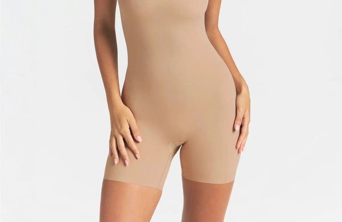 Skims Cool Shapewear Mid Thigh Bodysuit