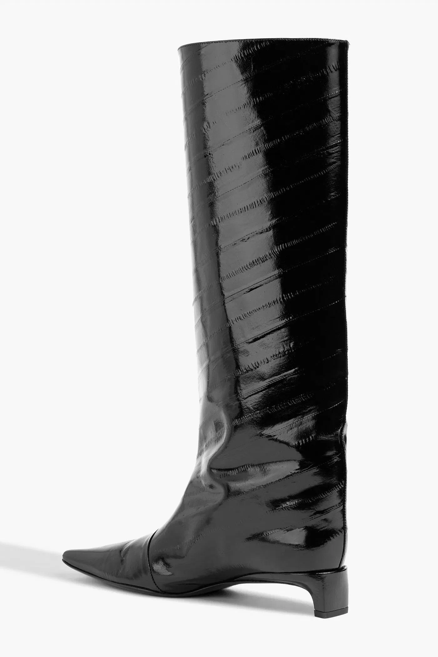 Loulou De Saison Joan Patent-Leather Knee Boots Black Women's