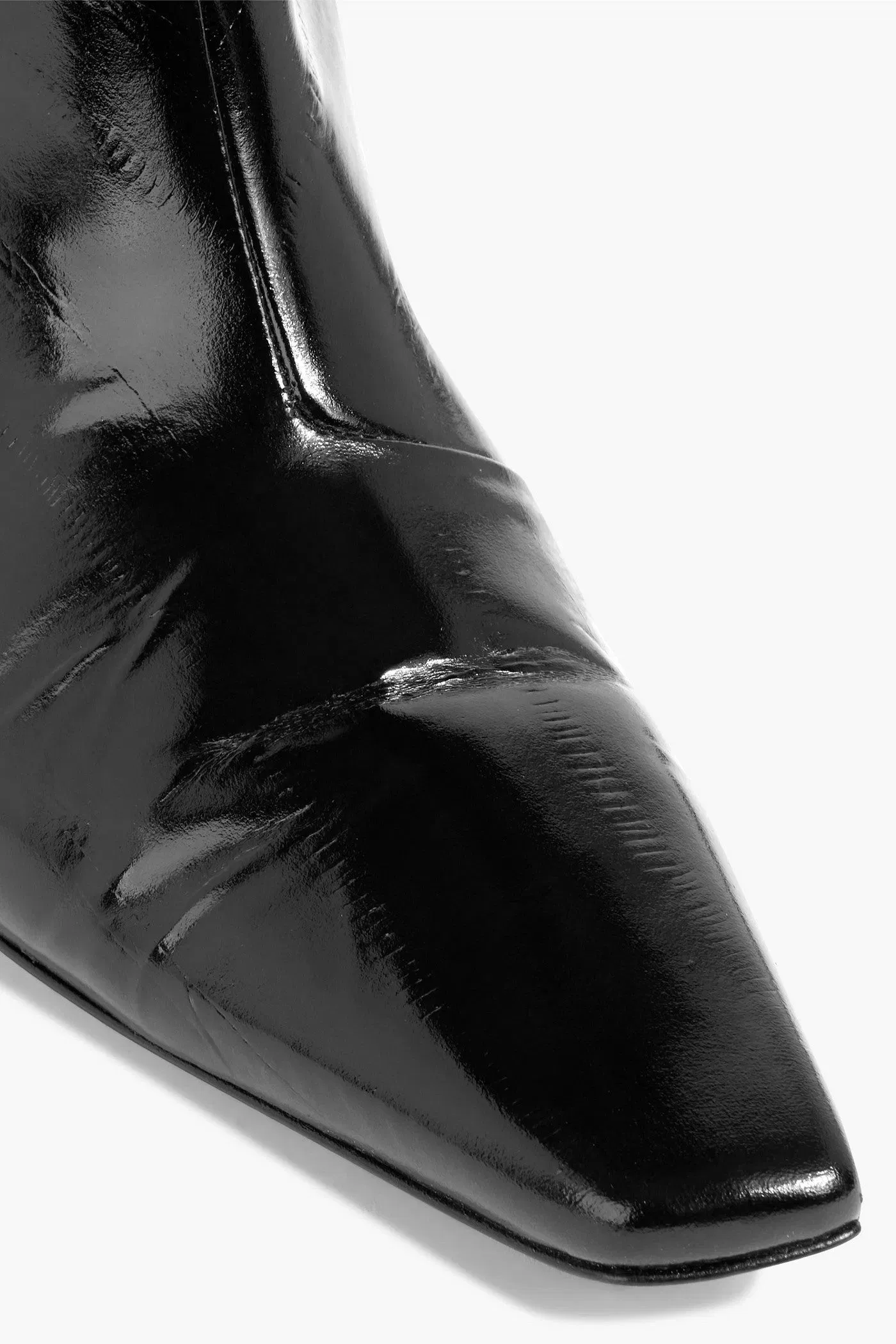 Loulou De Saison Joan Patent-Leather Knee Boots Black Women's