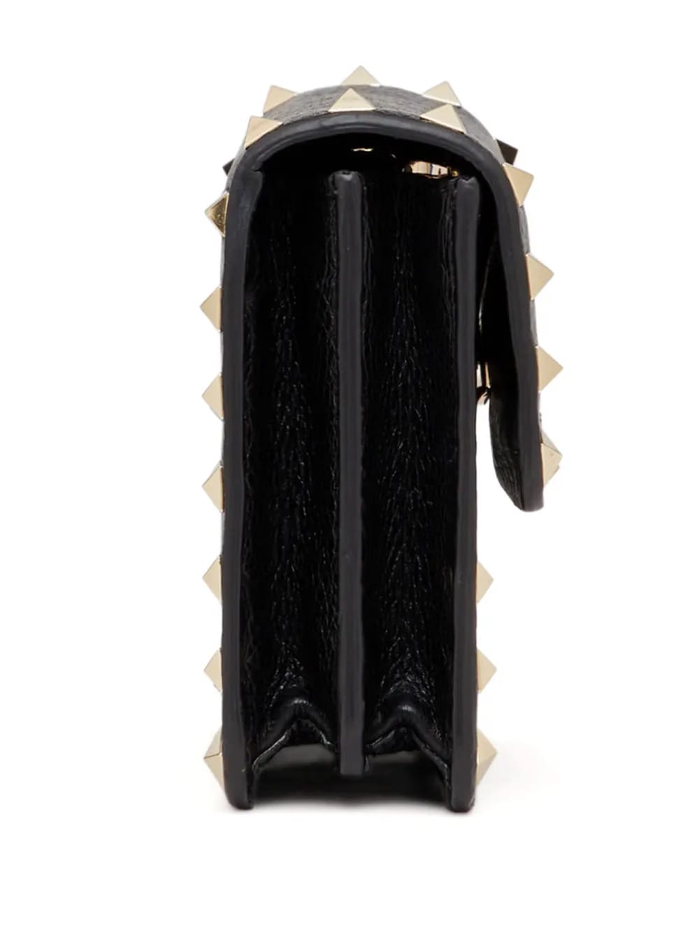 Rockstud leather clutch bag