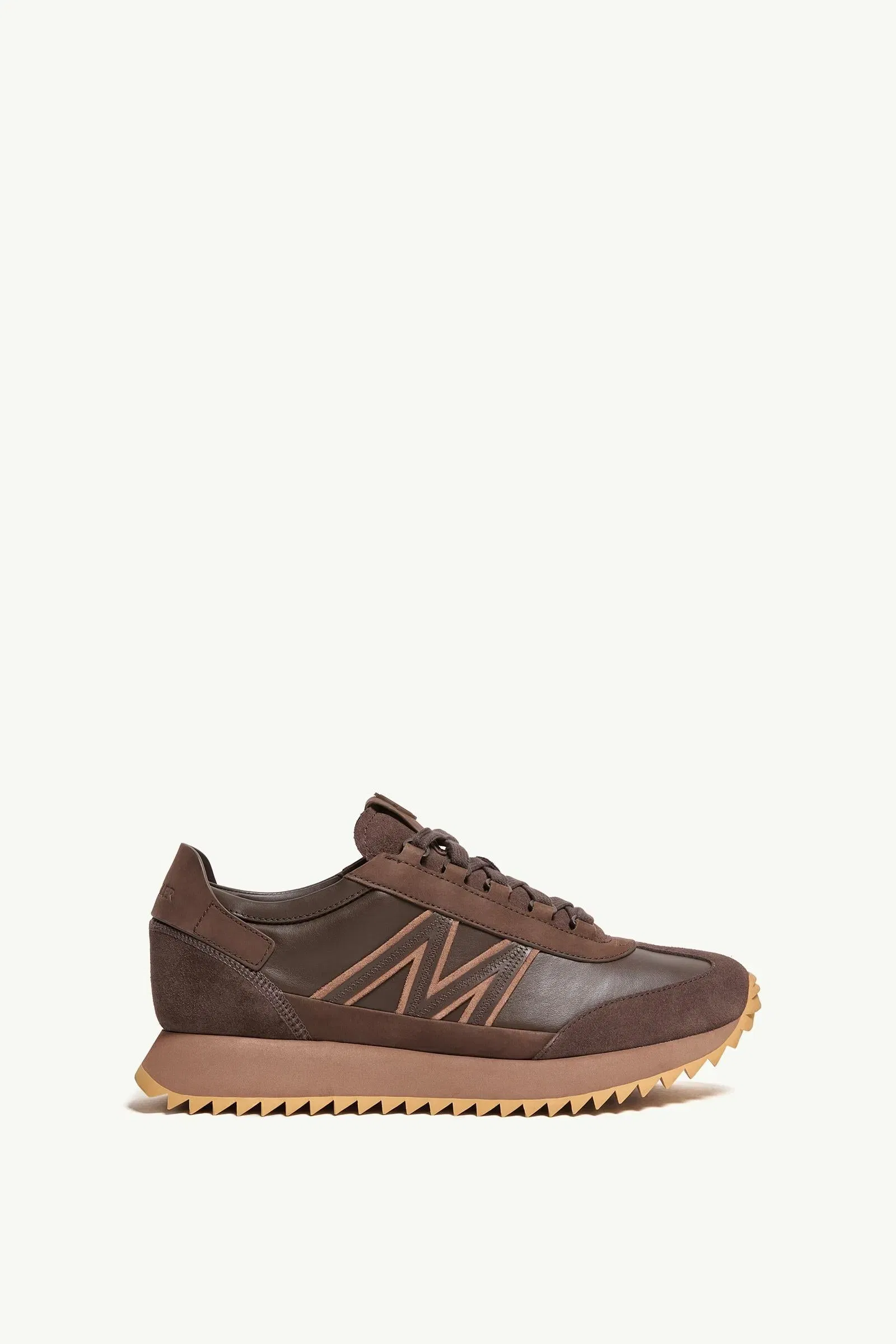 Moncler Pacey2 Suede & Nubuck Sneakers Brown