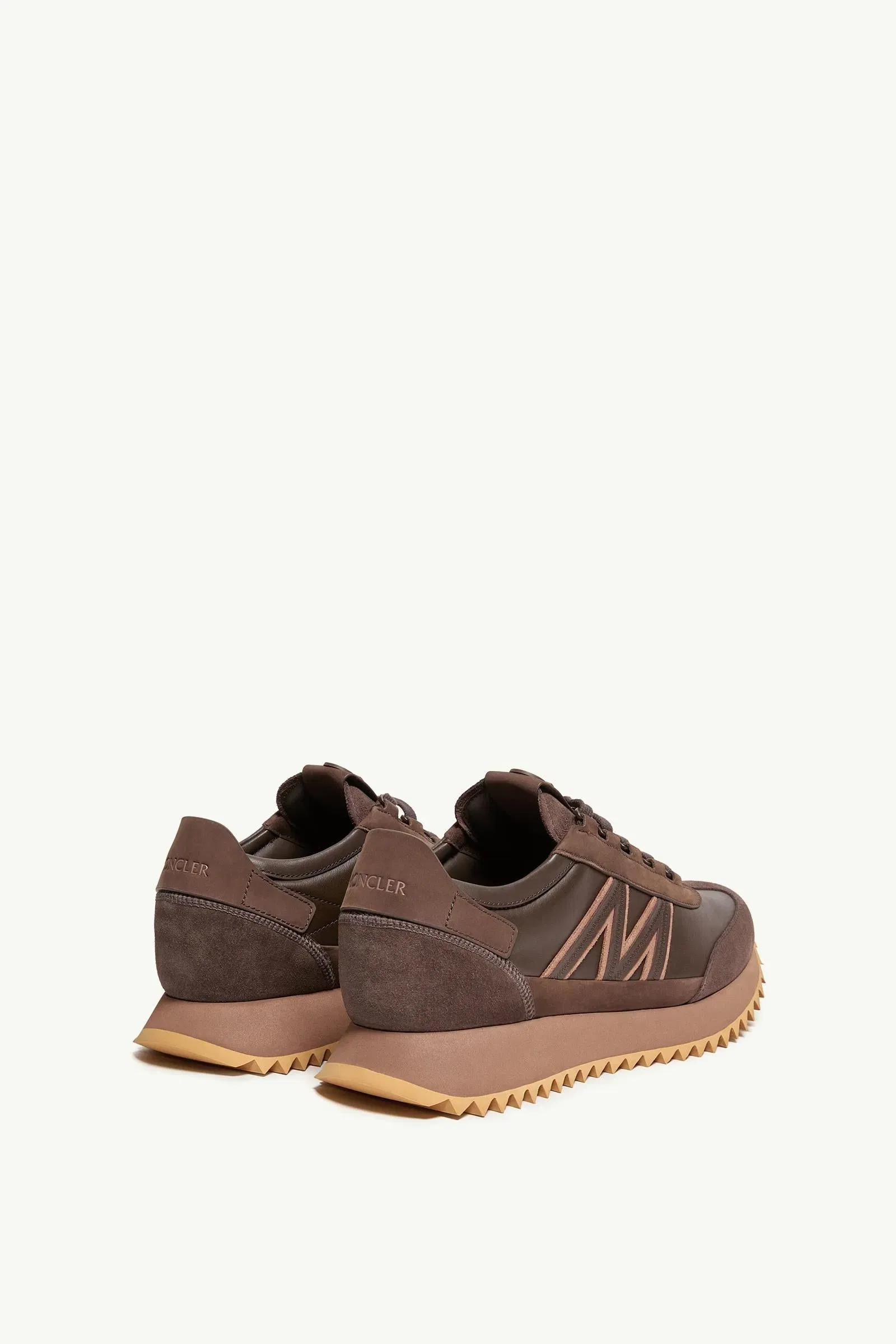 Moncler Pacey2 Suede & Nubuck Sneakers Brown