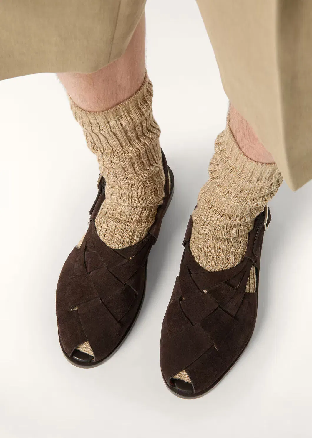 LoroPiana Peter Walk Sandal Savana Bark