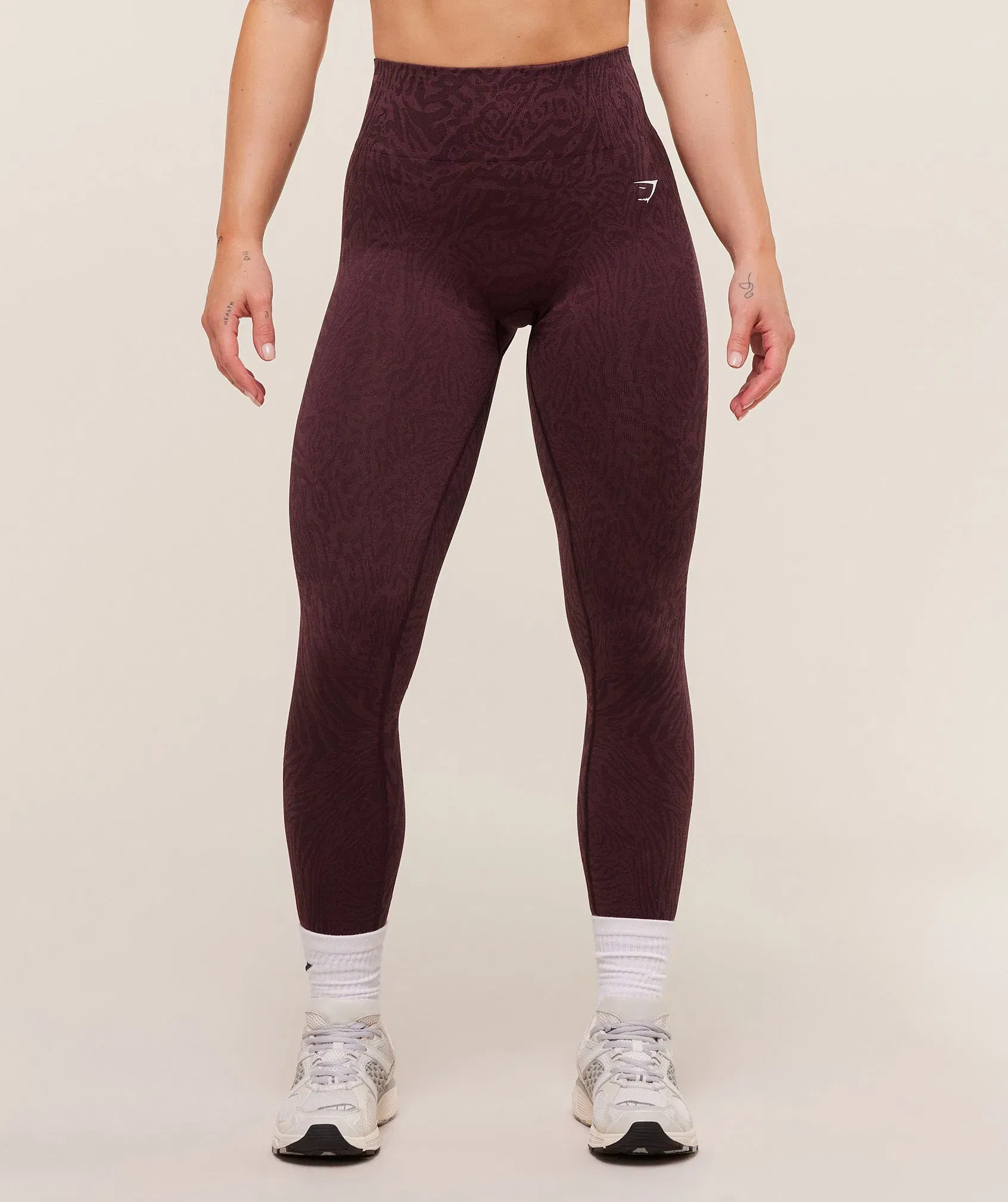 Women's Gymshark Adapt Animal Seamless Leggings Cherry Purple