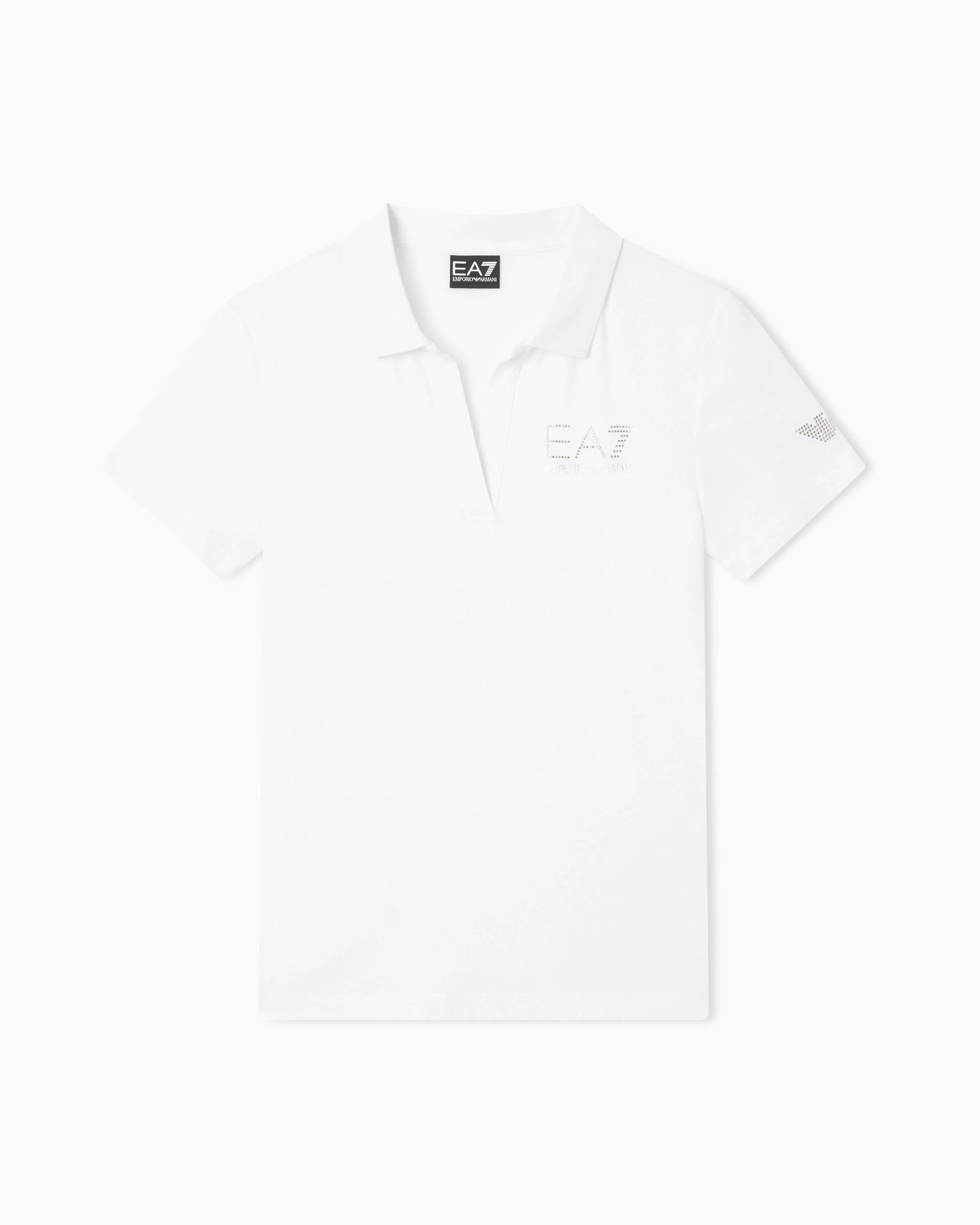 EA7 Evolution short-sleeved polo shirt in a cotton and modal blend
