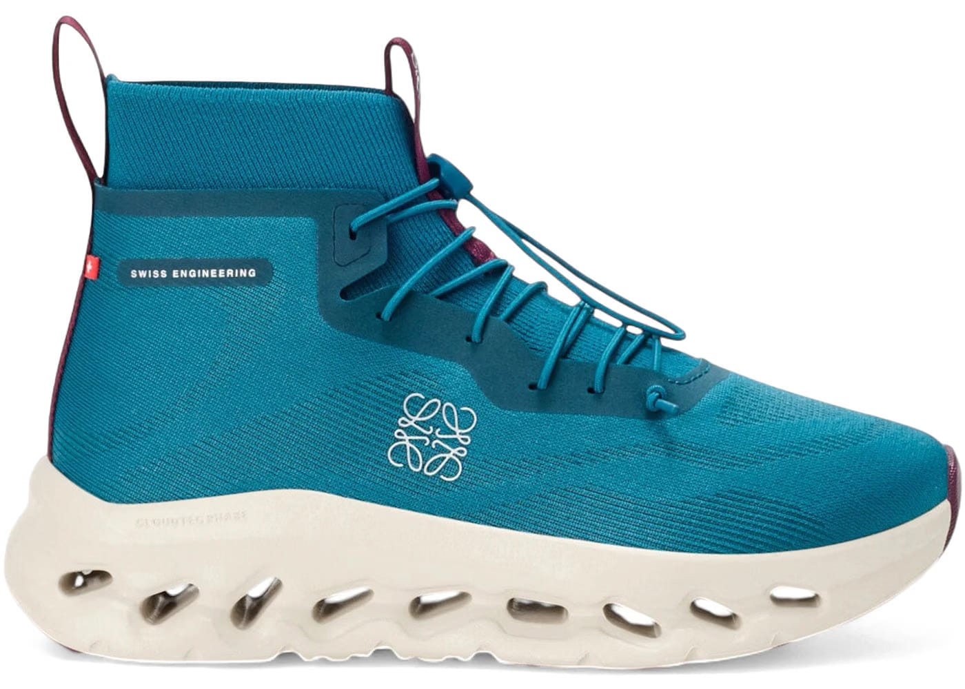 On Running Cloudtilt Hi Loewe Teal Oatmeal Burgundy