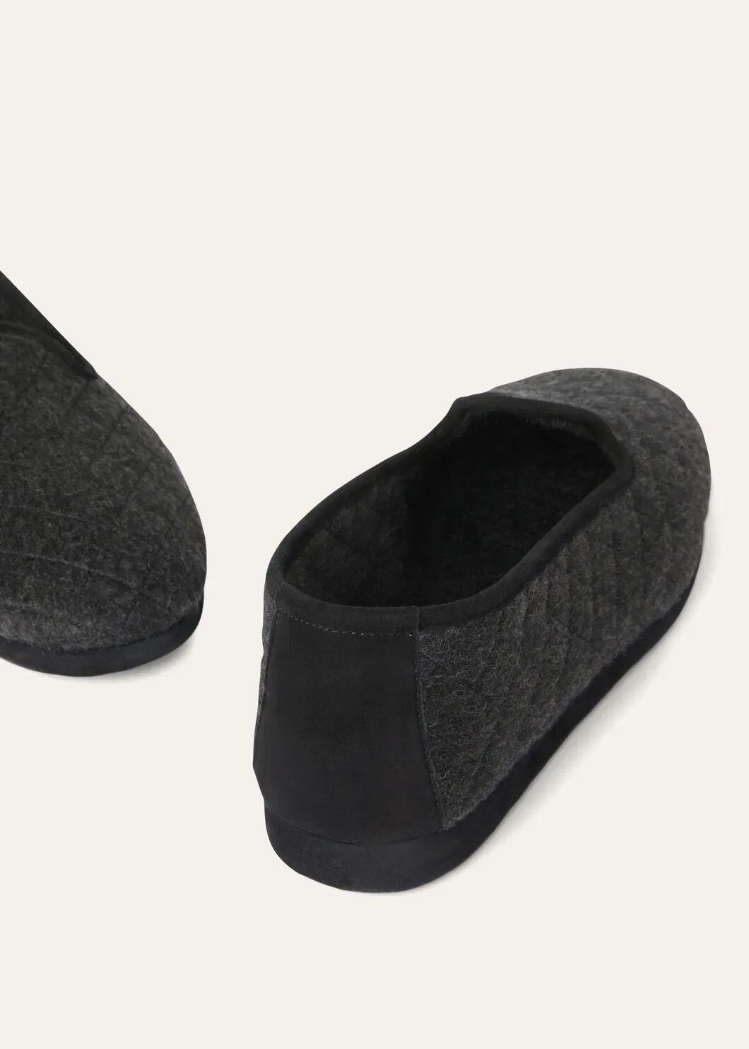 LoroPiana Classic Slipper Charcoal Melange