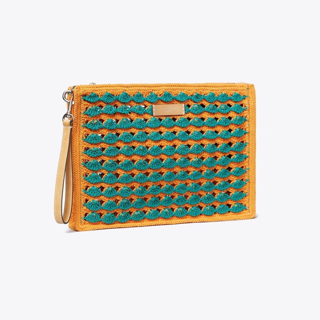 Tory Burch Hand-Crocheted Pouch Multi