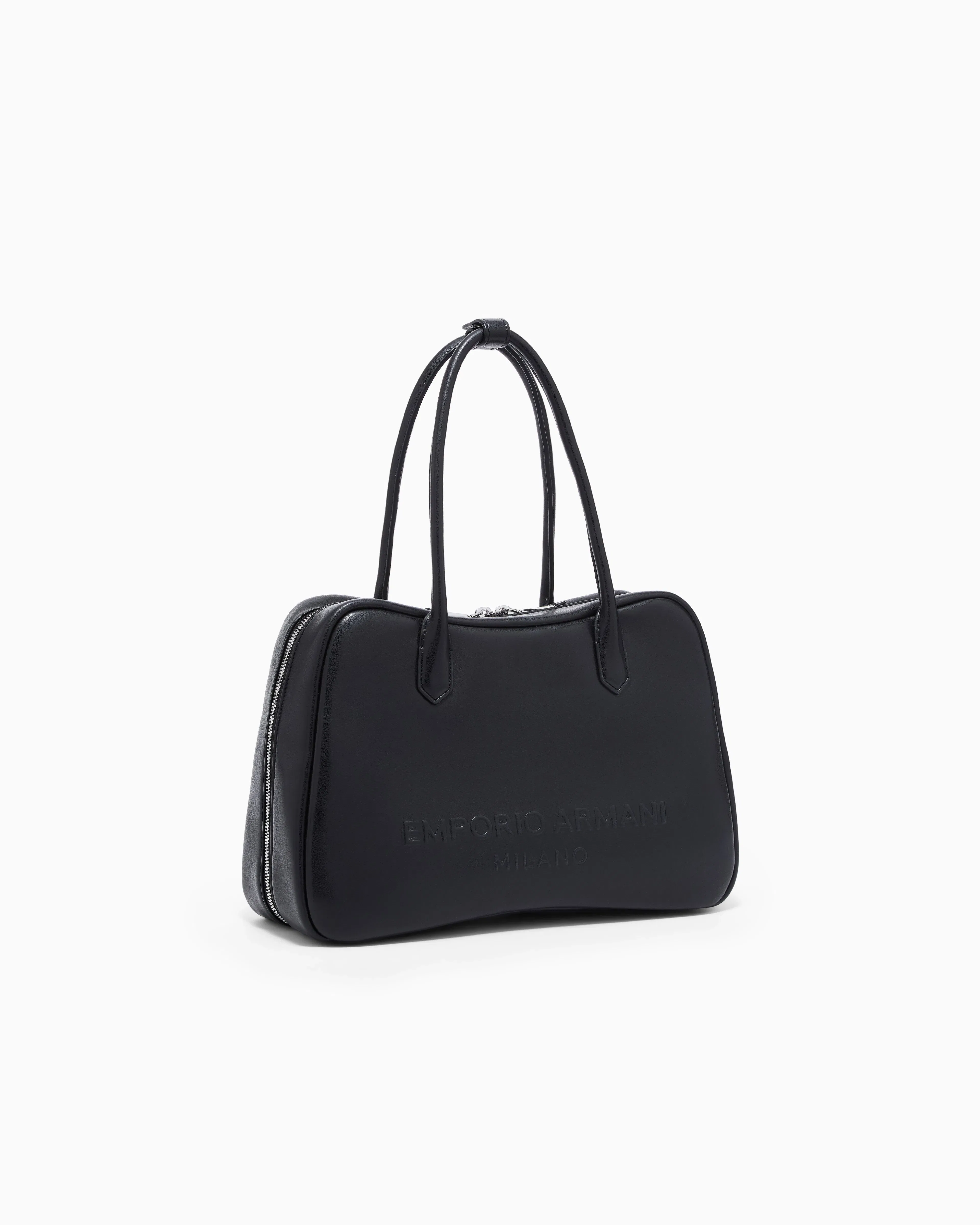 Emporio Armani Eagle Club capsule collection soft leather shoulder bag