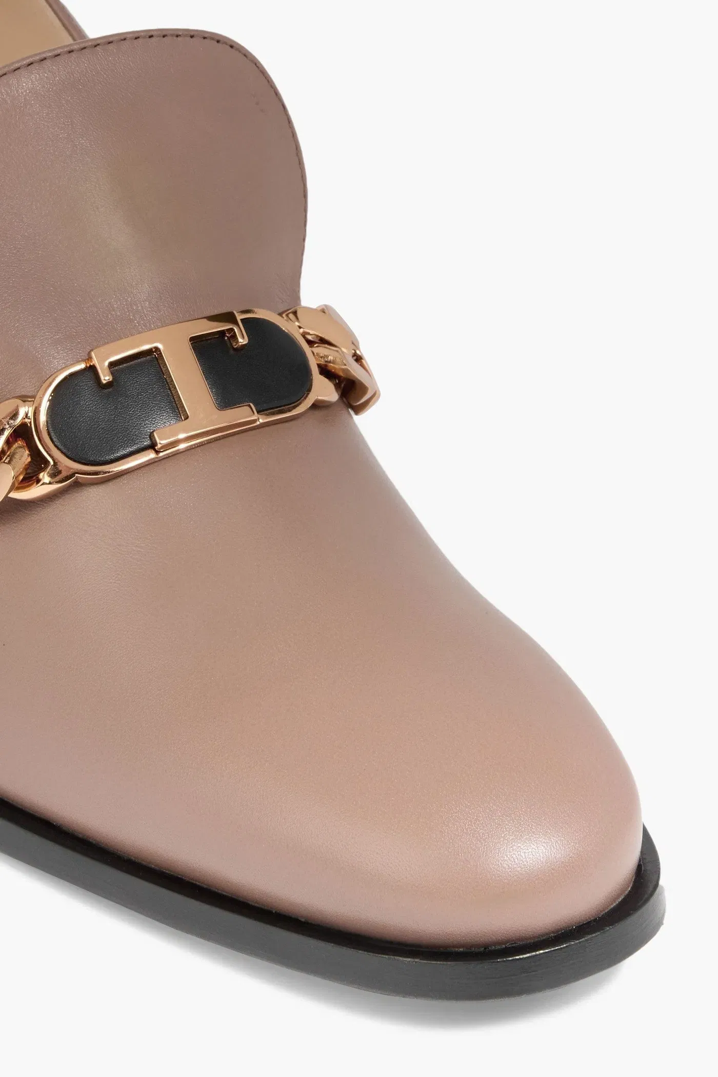 Tod's Embellished Leather Pumps Taupe Women's