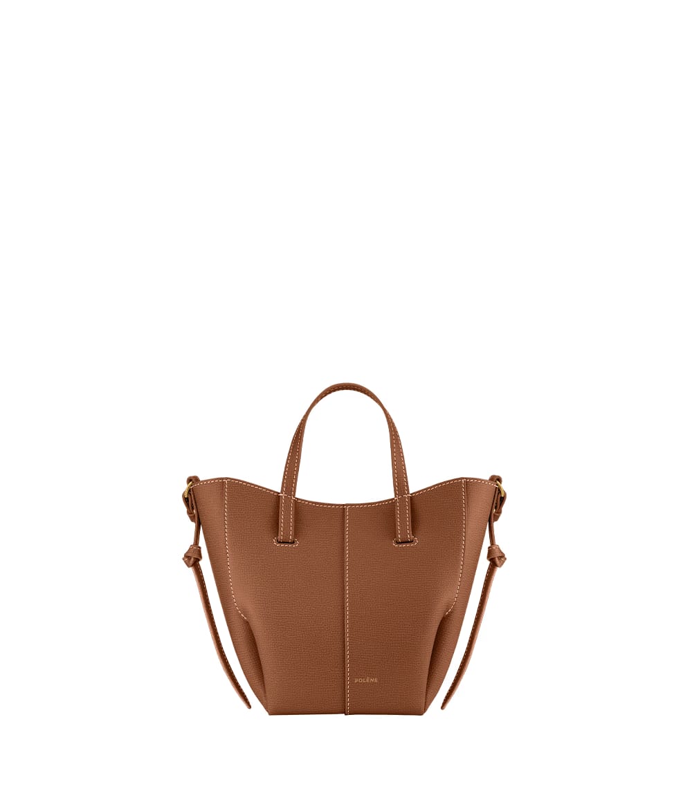 Polene Cyme Tote Nano Textured Camel