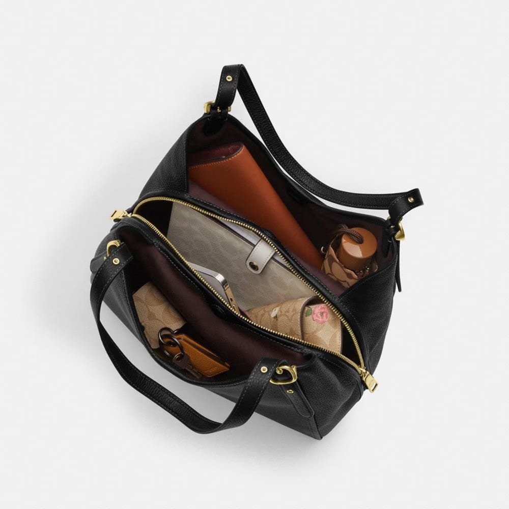 Coach Erin Shoulder Bag Gold Black