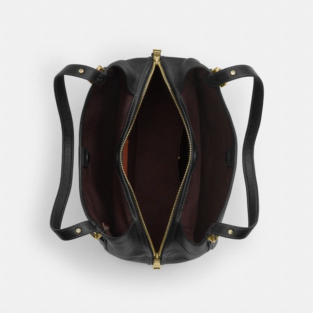 Coach Erin Shoulder Bag Gold Black