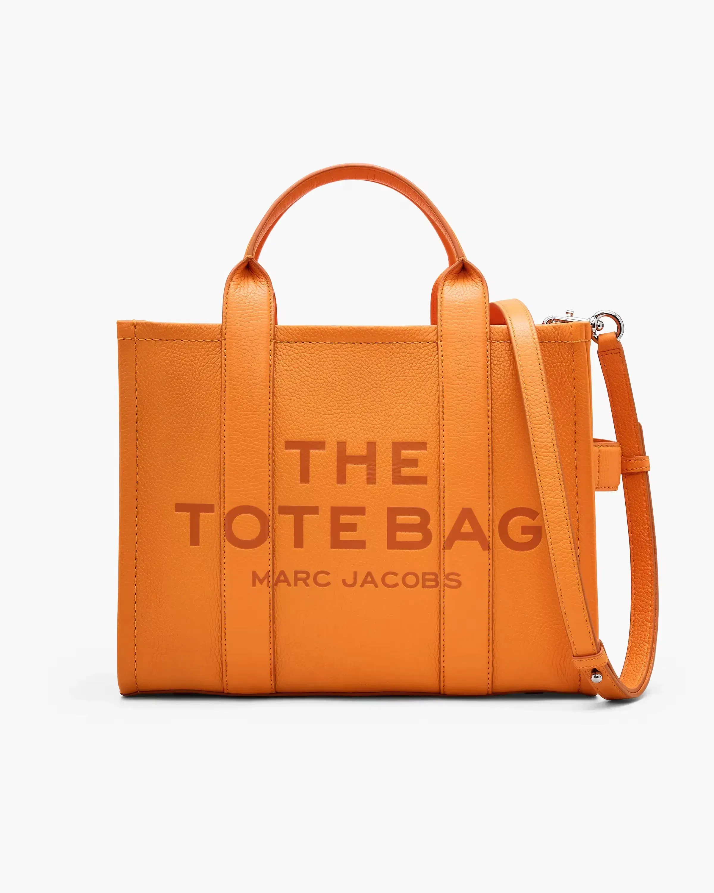 Marc Jacobs The Leather Medium Tote Bag Tangerine