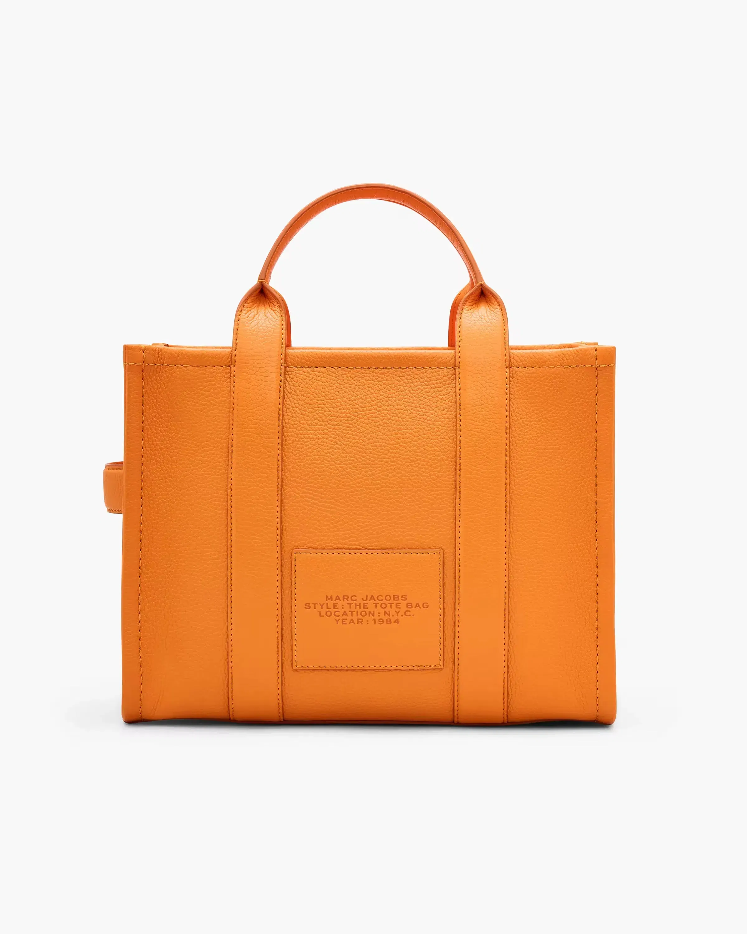 Marc Jacobs The Leather Medium Tote Bag Tangerine