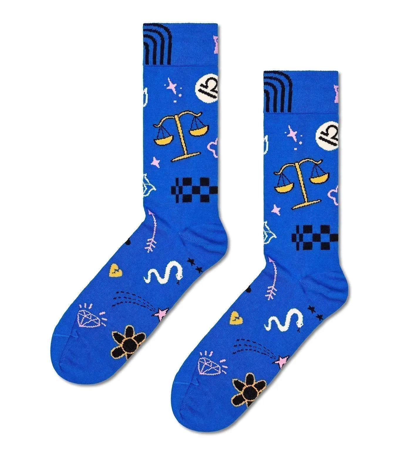 Happy Socks Unisex Libra Crew Length Socks for Women and Men