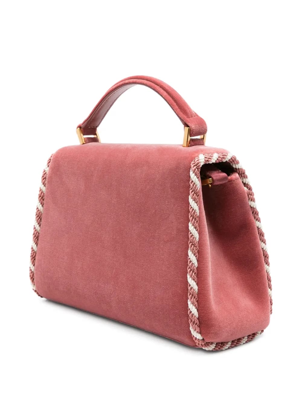 VSling velvet-effect braided cross body bag