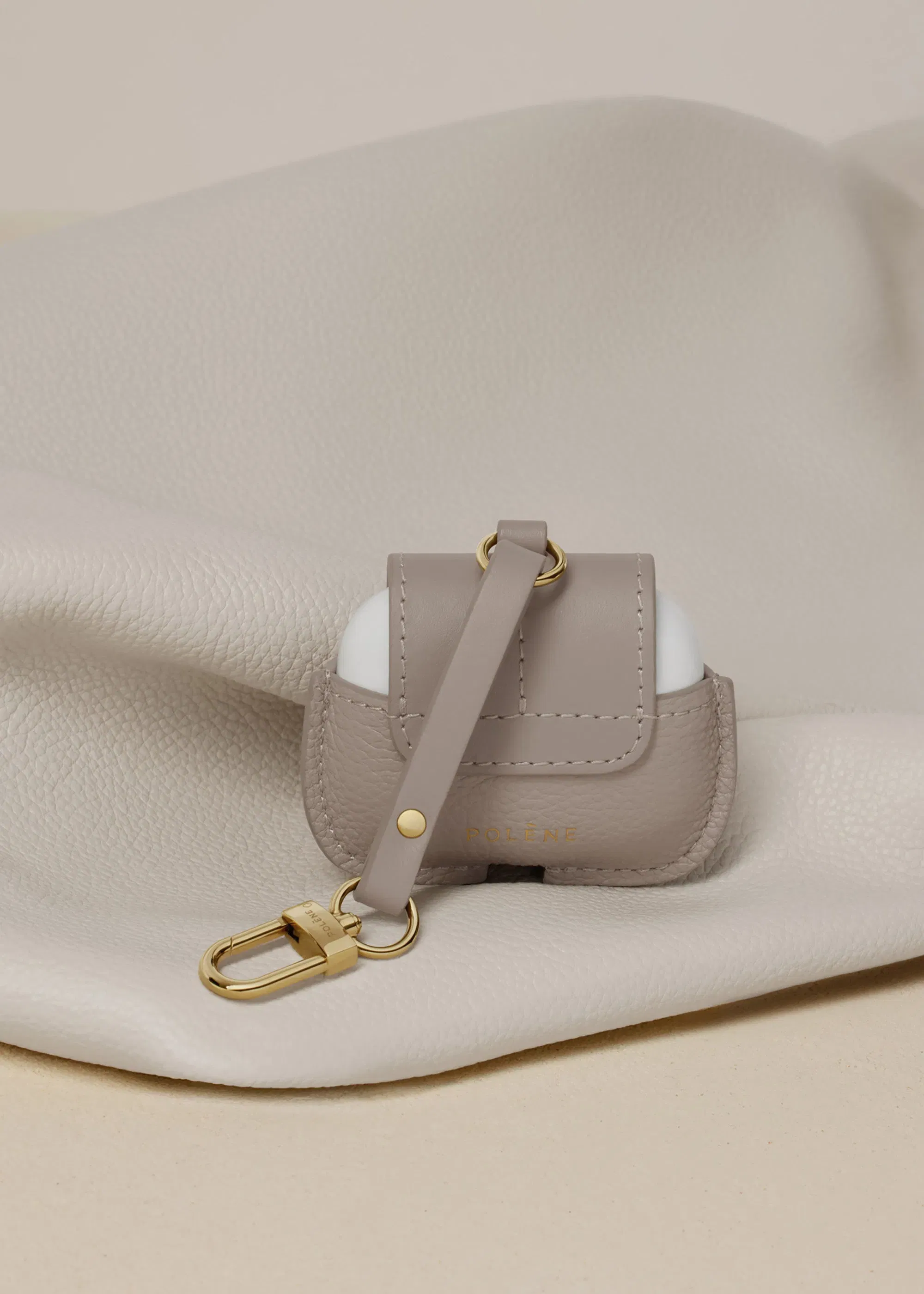 Polene Airpods case Duo Taupe