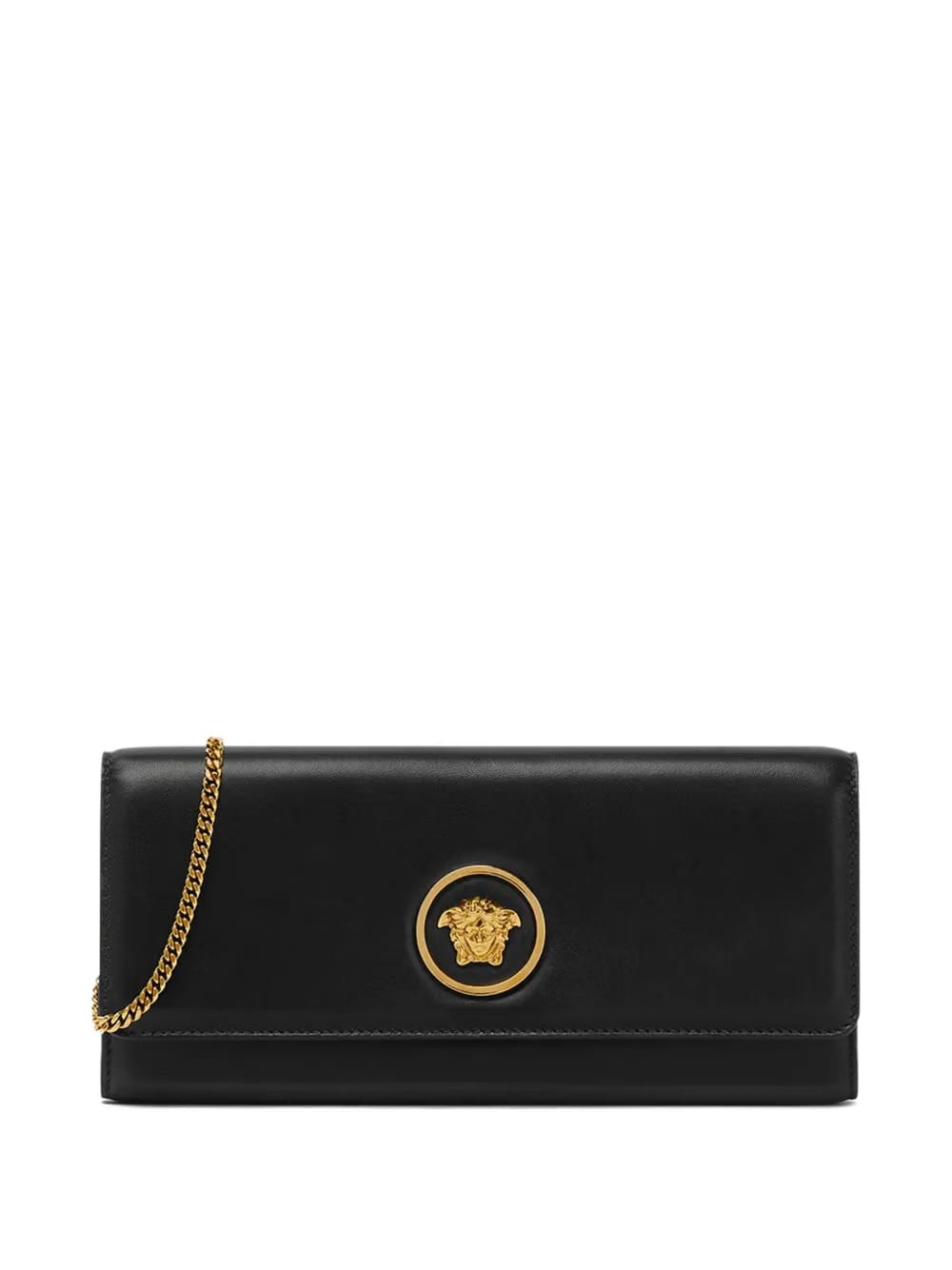 medusa-plaque calfskin shoulder bag