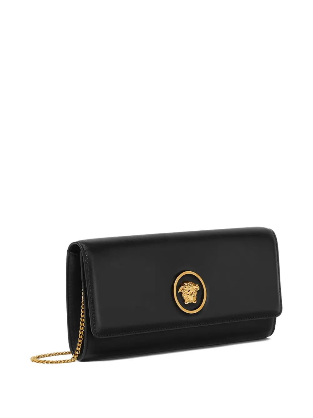 medusa-plaque calfskin shoulder bag