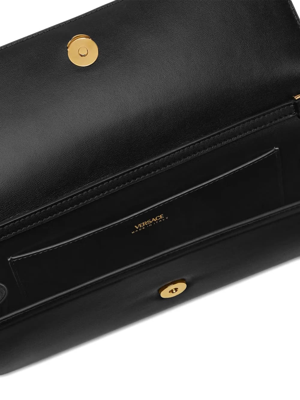 medusa-plaque calfskin shoulder bag