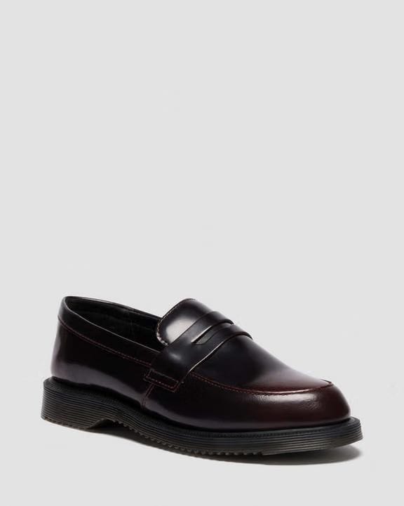 Dr Martens Temara Arcadia Leather Loafers - Cherry Red Arcadia