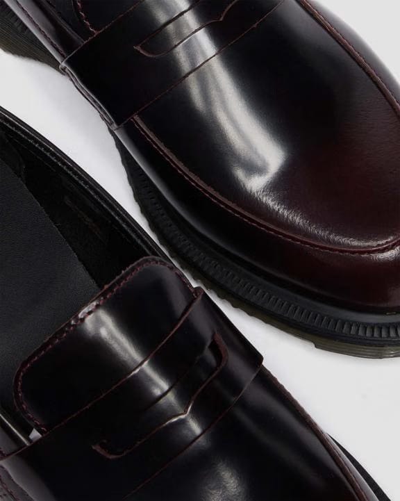 Dr Martens Temara Arcadia Leather Loafers - Cherry Red Arcadia
