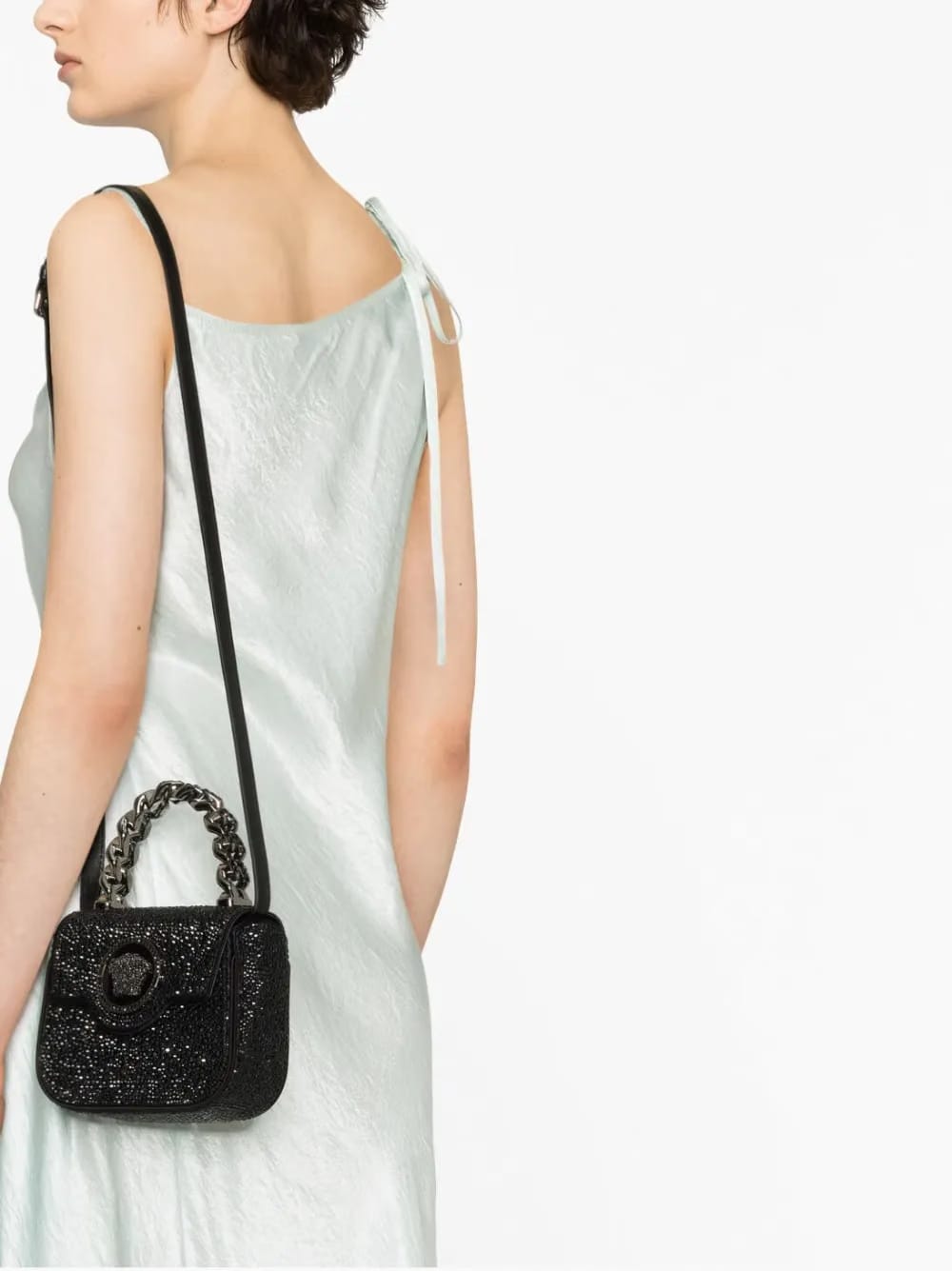 La Medusa crystal-embellished mini bag