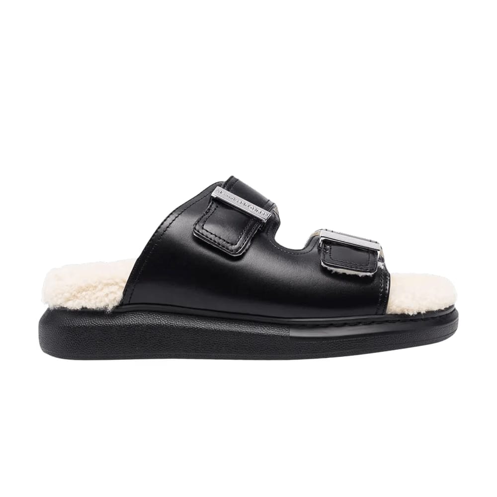 Alexander McQueen Wmns Oversized Hybrid Slide 'Shearling Black'