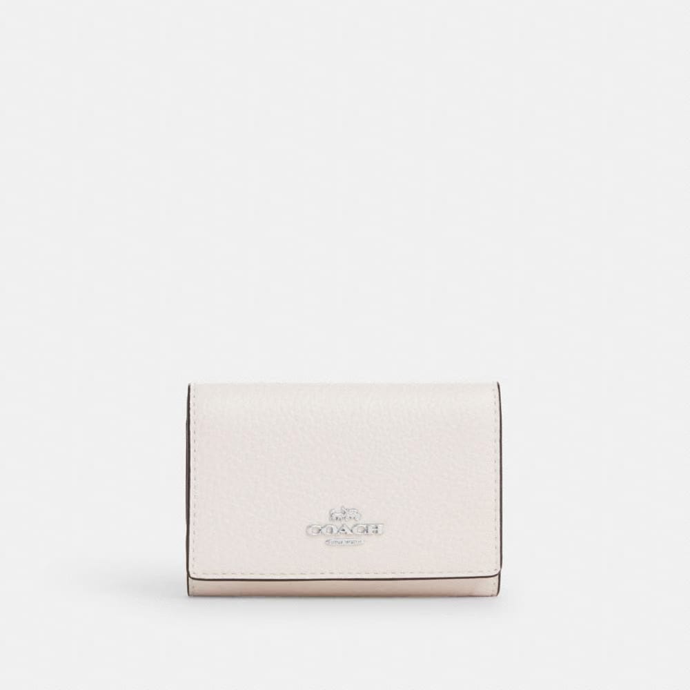 Coach Micro Wallet Silver Chalk