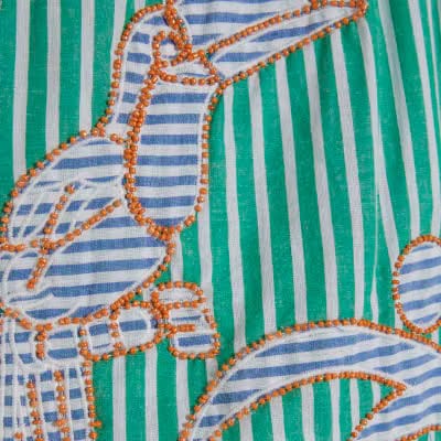 Green Striped Toucan Shorts