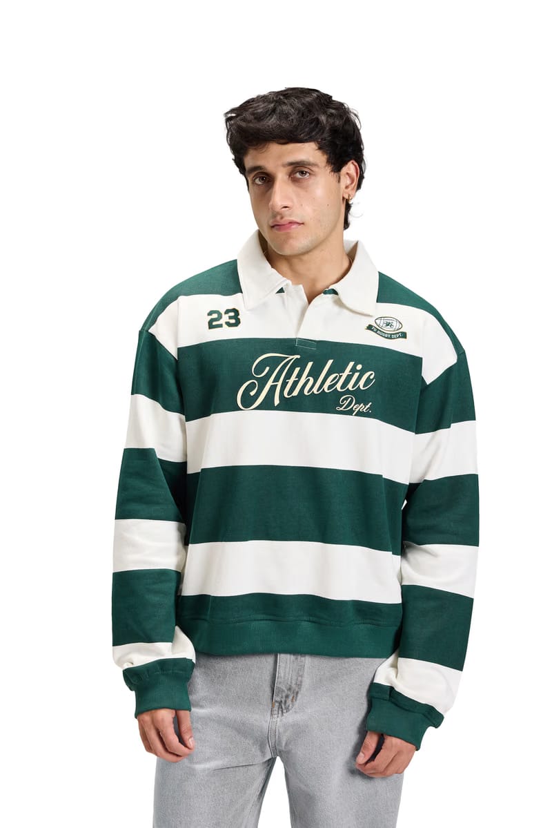 ATHLETIC STRIPED SWEATSHIRT