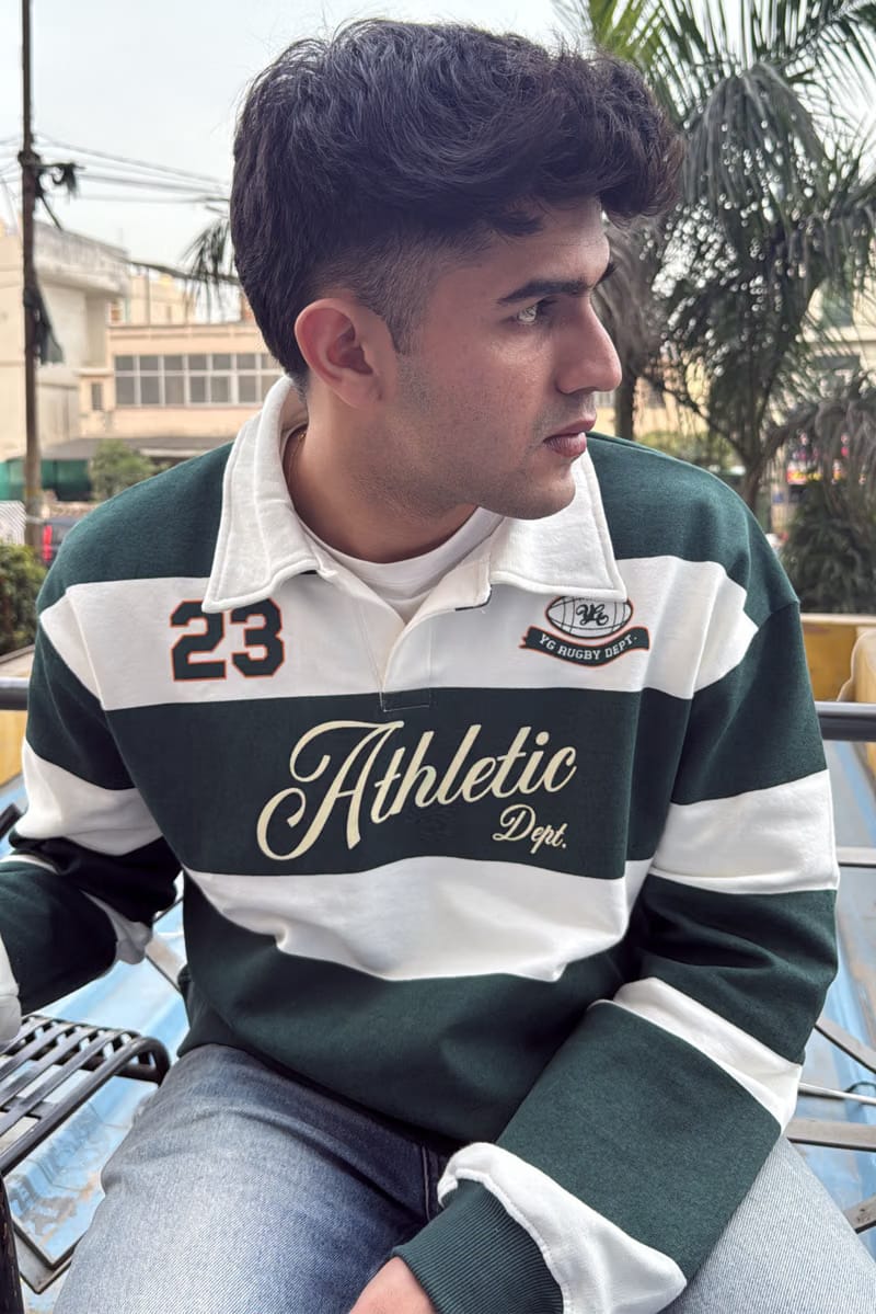 ATHLETIC STRIPED SWEATSHIRT