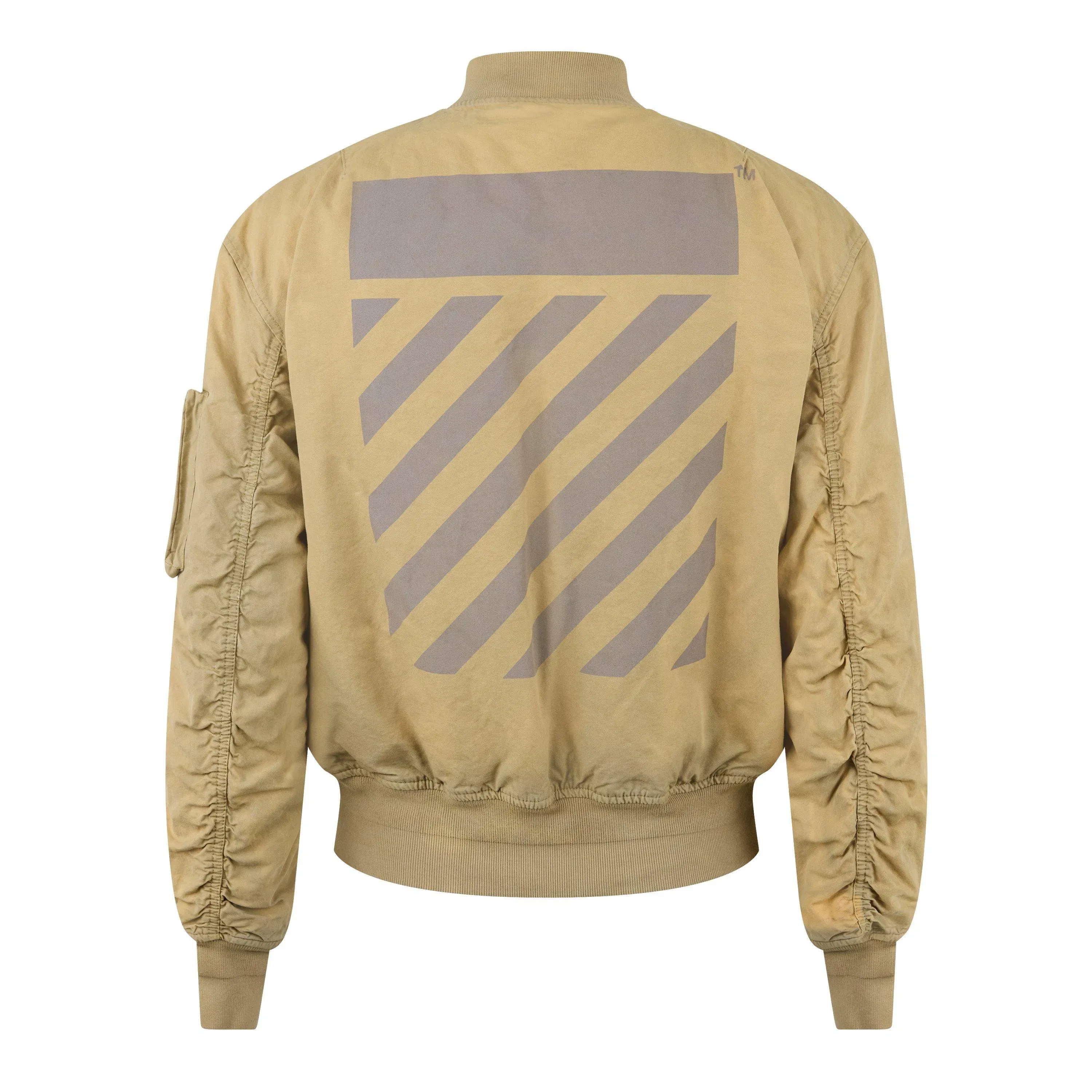 Off-White Diagonal Stripes Long Sleeve Parka