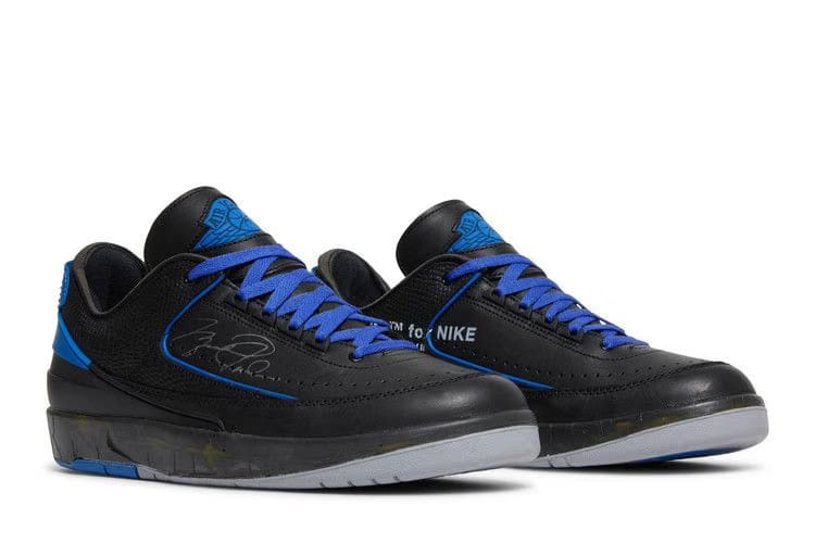 Off White x Air Jordan 2 Retro Low SP Black Varsity Royal