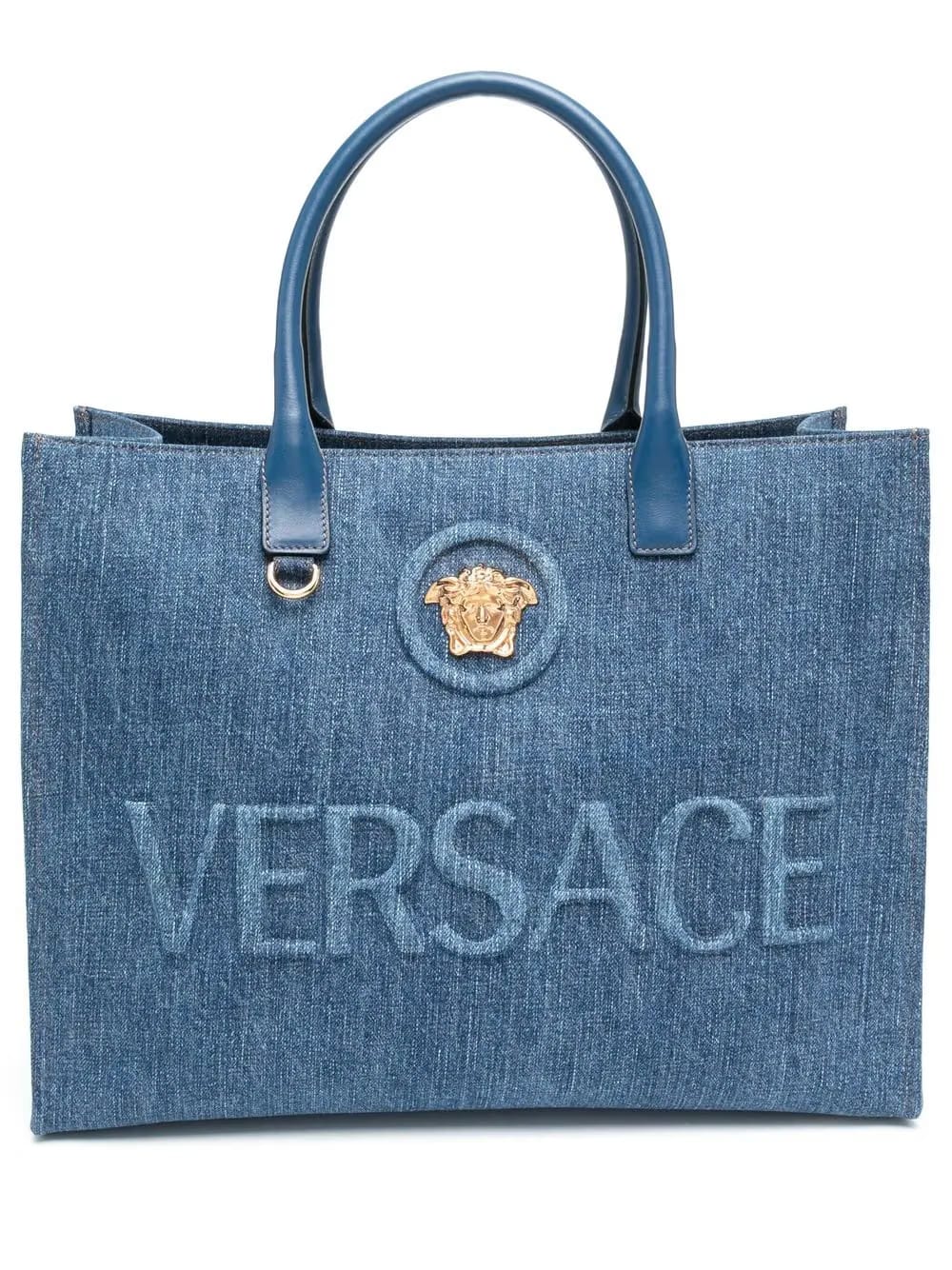 Medusa denim tote bag