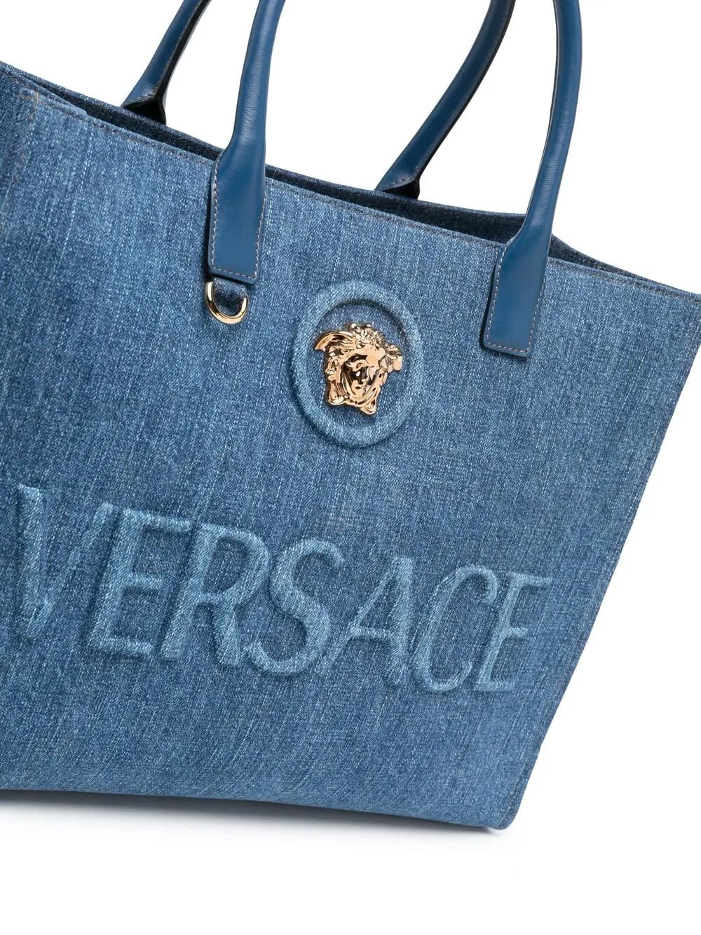 Medusa denim tote bag