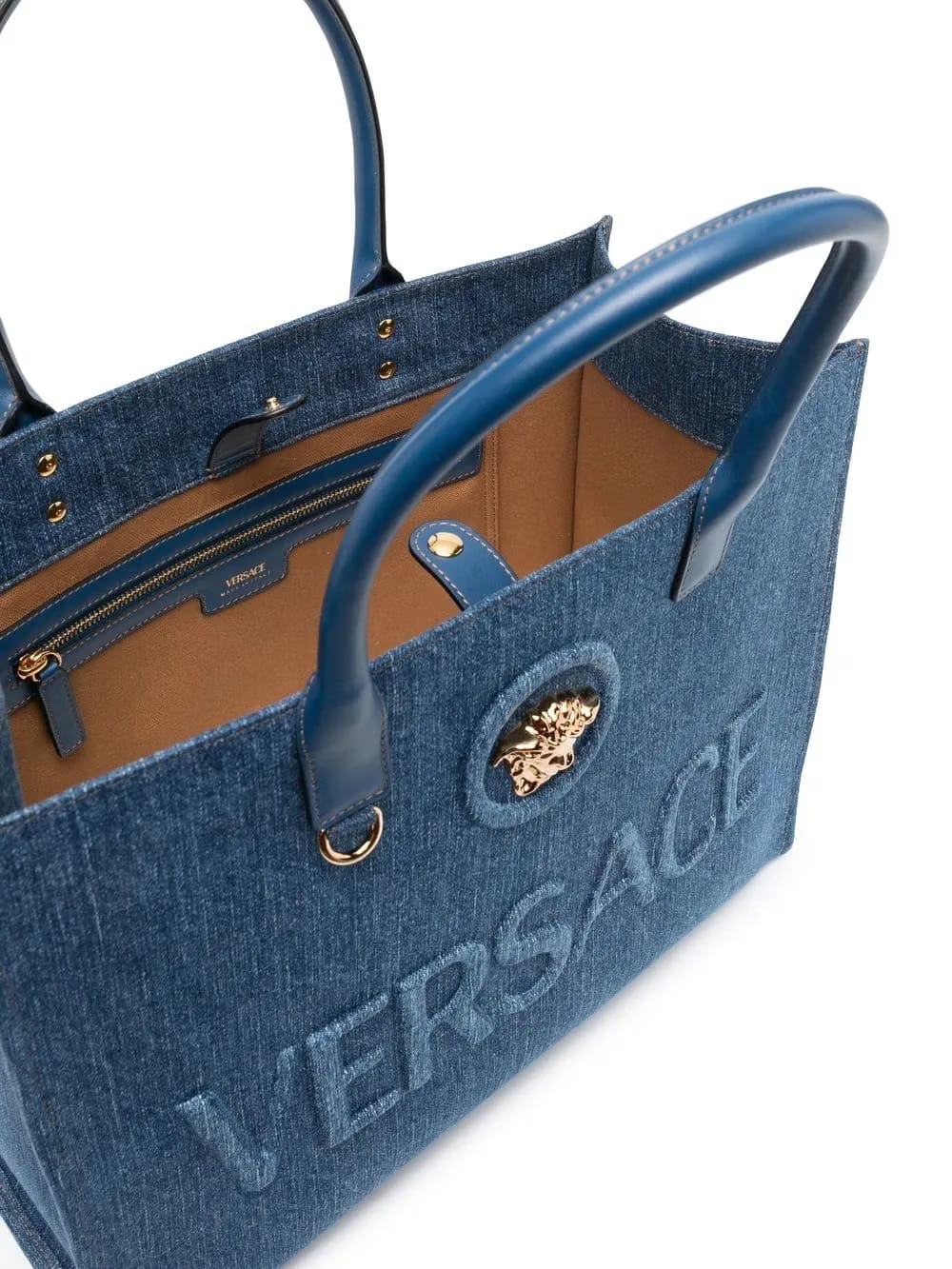 Medusa denim tote bag