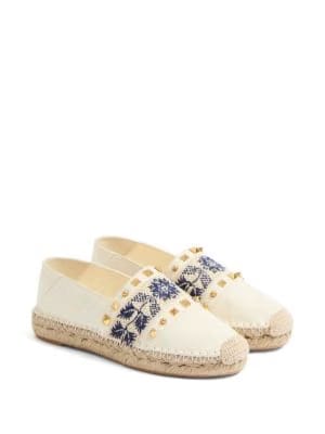 County Rockstud-detailgrape espadrilles