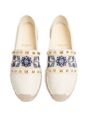 County Rockstud-detailgrape espadrilles