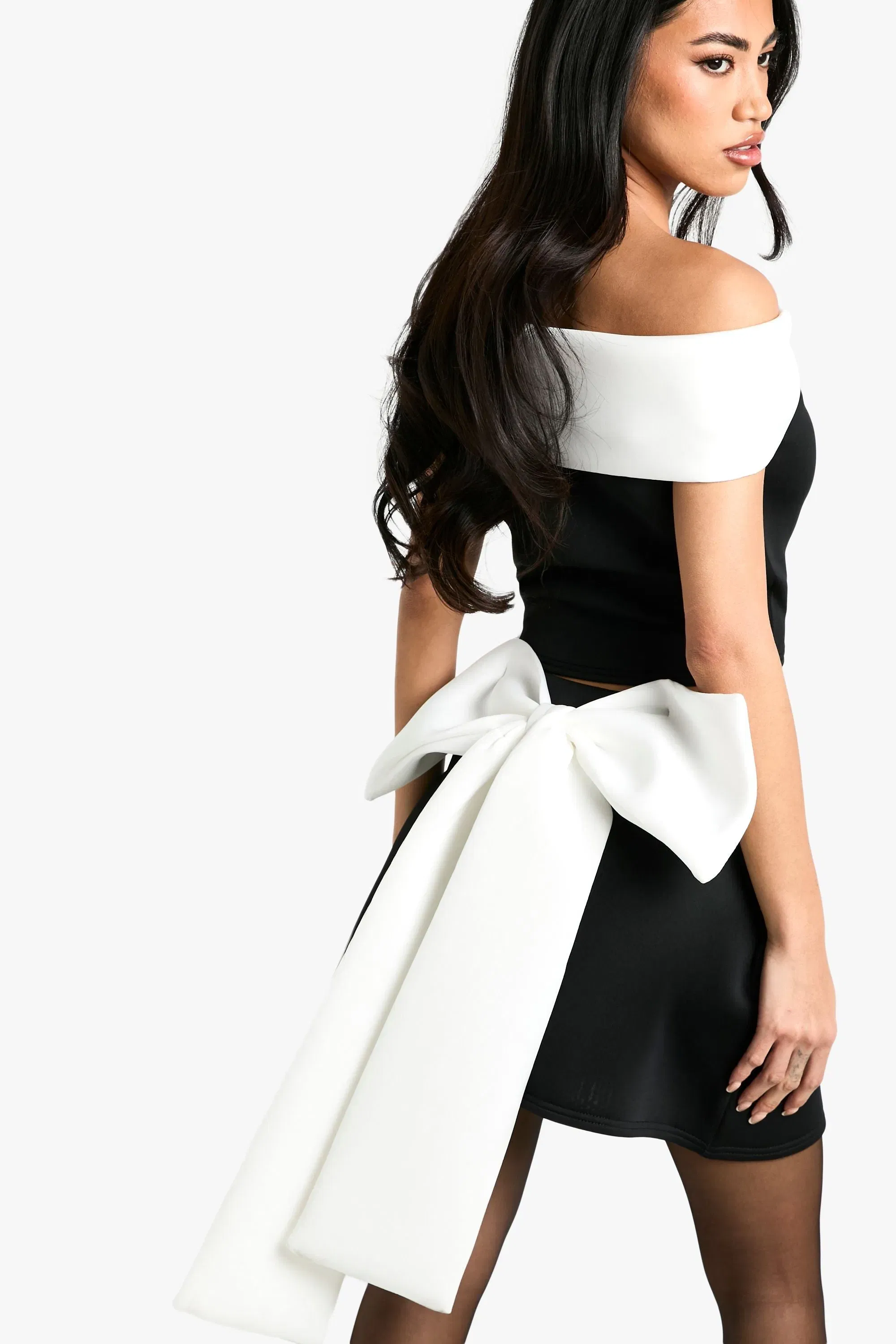 Scuba Bow Detail Skirt