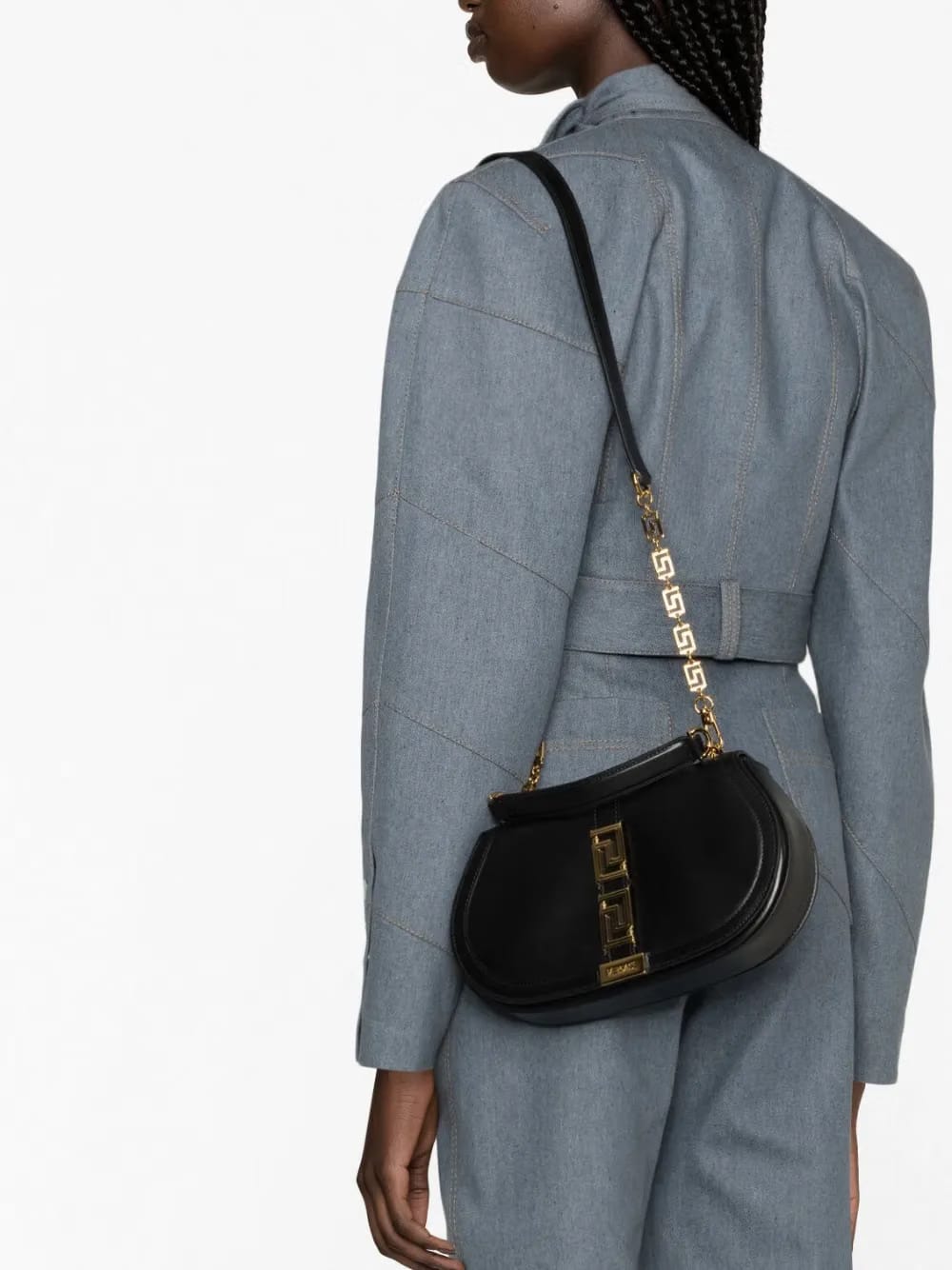 Greca Goddess leather shoulder bag