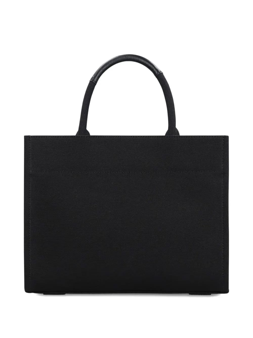 studded logo canvas tote bag