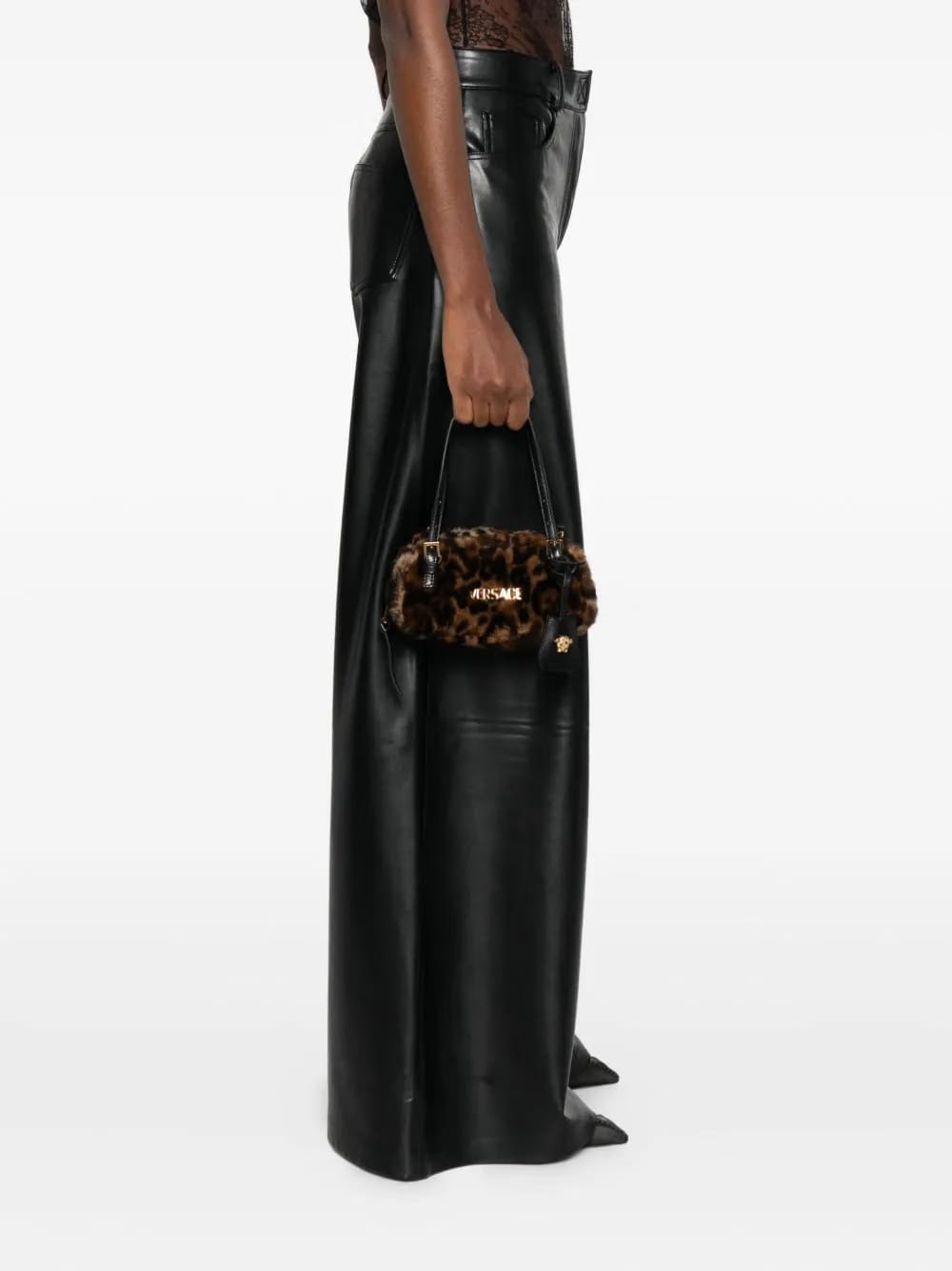 mini Tag leopard-print shoulder bag