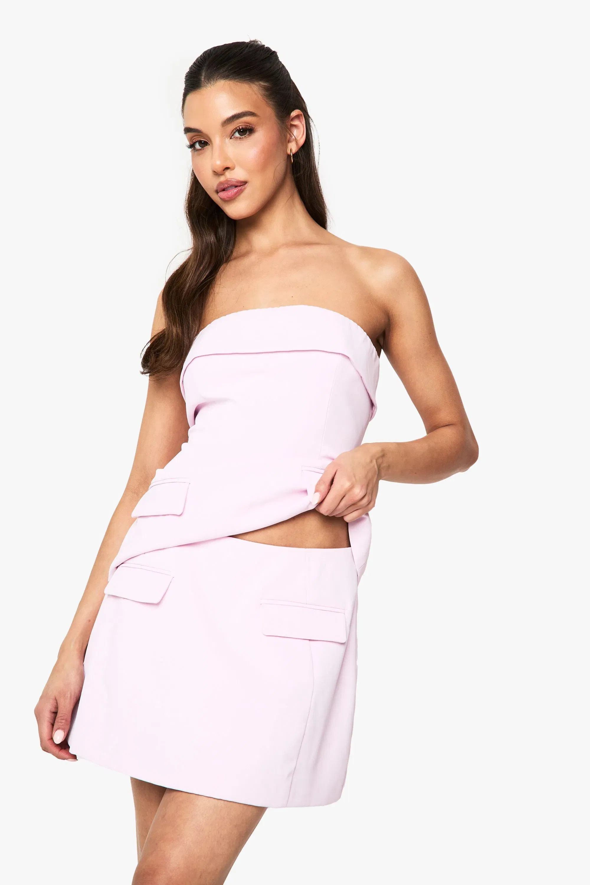 Pocket Detail Tailored Mini Skirt