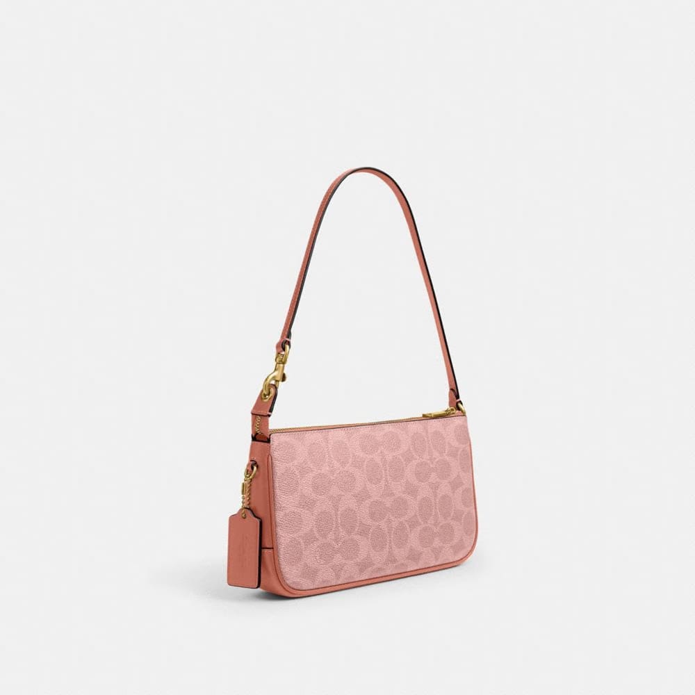 Coach Plaza Bag In Signature Canvas Brass Melon Pink
