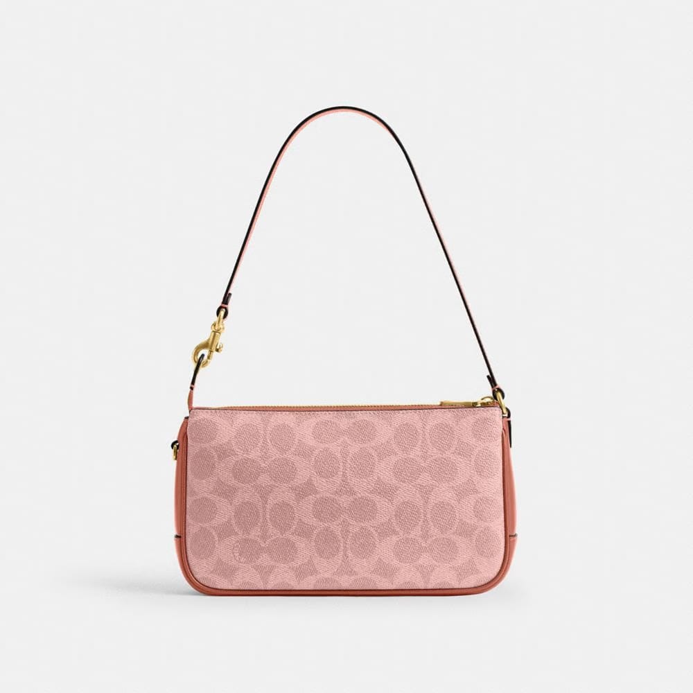 Coach Plaza Bag In Signature Canvas Brass Melon Pink