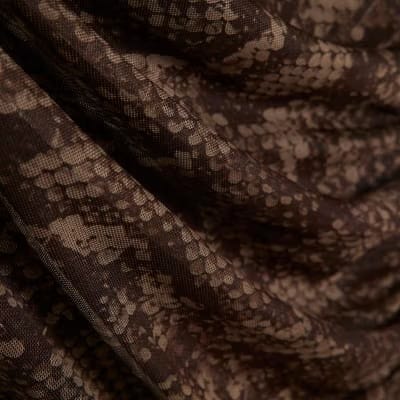 Grey Mesh Snake Print Sleeveless Maxi Dress