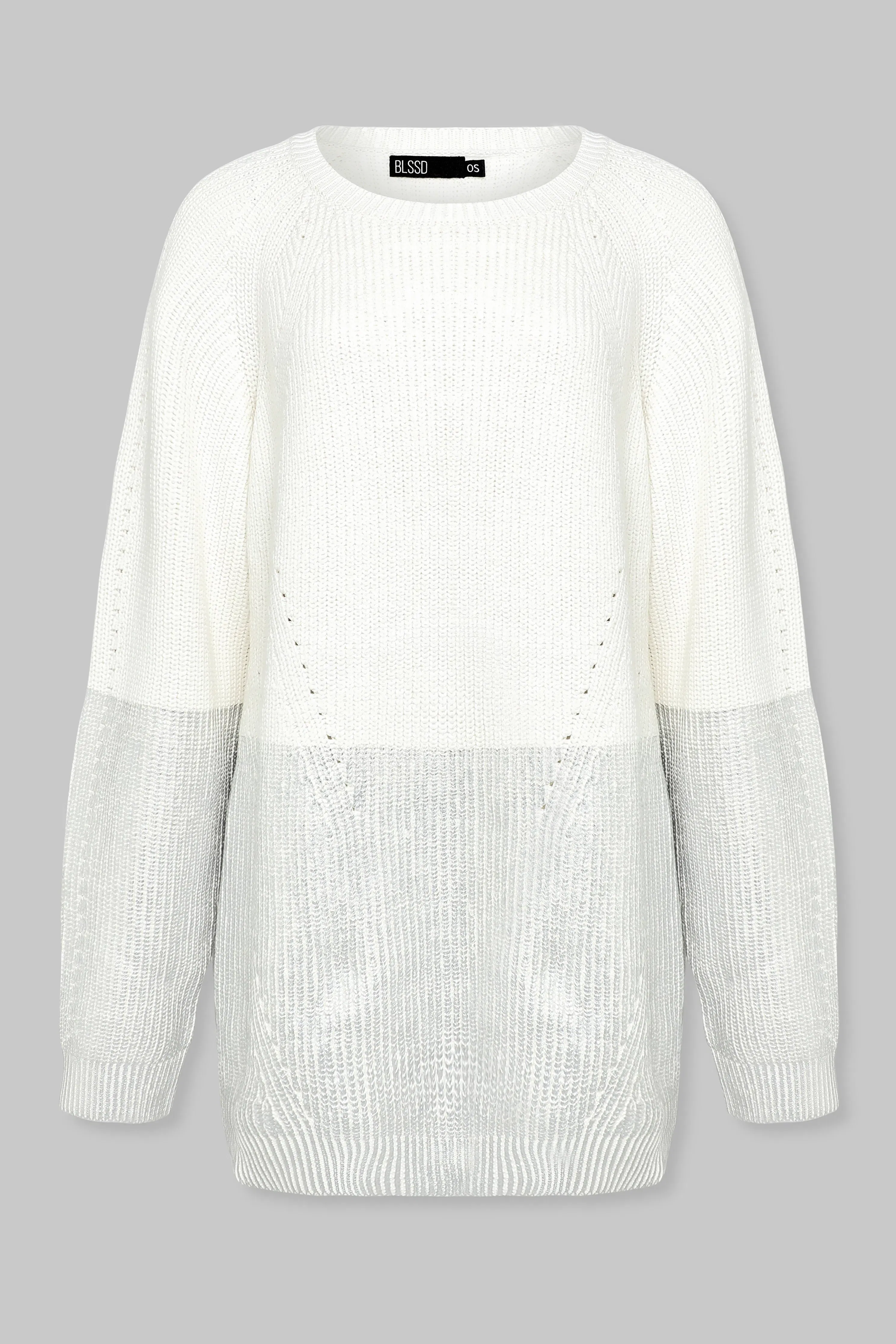 METALLIC EDGE KNIT SWEATER